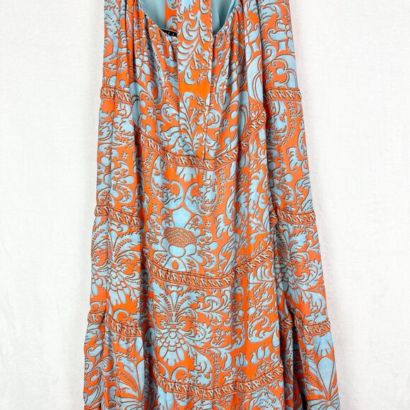 Alice Olivia Karolina Halter Maxi Dress Size 4 Forever Yours Sienna Boho - Picture 10 of 13